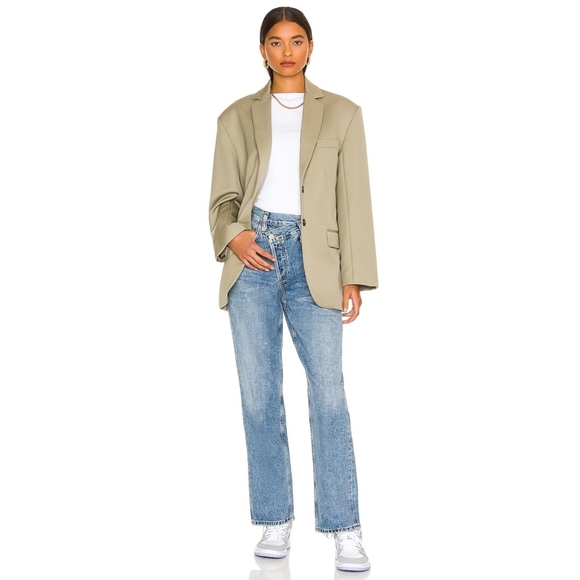 AGOLDE Criss Cross Upsized Jeans Straight Leg Eternal Blue Aritzia 28 - Picture 4 of 13